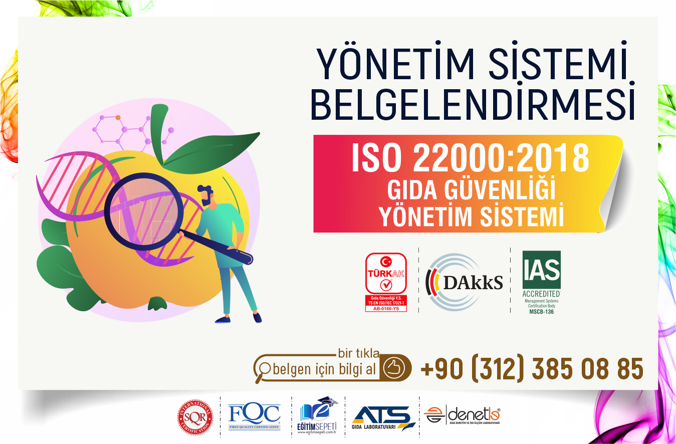 ISO 22000:2018 Gıda Güvenliği Yönetim Sistemi Belgesi